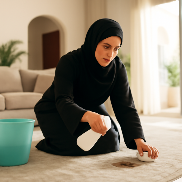 إزالة بقع زيت سجاد طوارئ أبوظبي