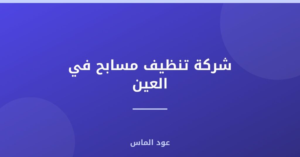 شركة تنظيف مسابح في العين